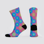 Flower Power Pink Crew Socks
