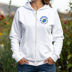 Blueberries Better Hand Picked Zip Hoodie