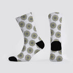 Mandala Bloom Printed Crew Socks