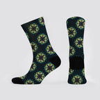Mandala Bloom Printed Crew Socks Night