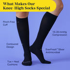Knee-High Compression Socks – 3 Pack Solids