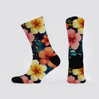 Tiki Plumeria Crew Socks
