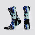 Rockstar Blue Crew socks