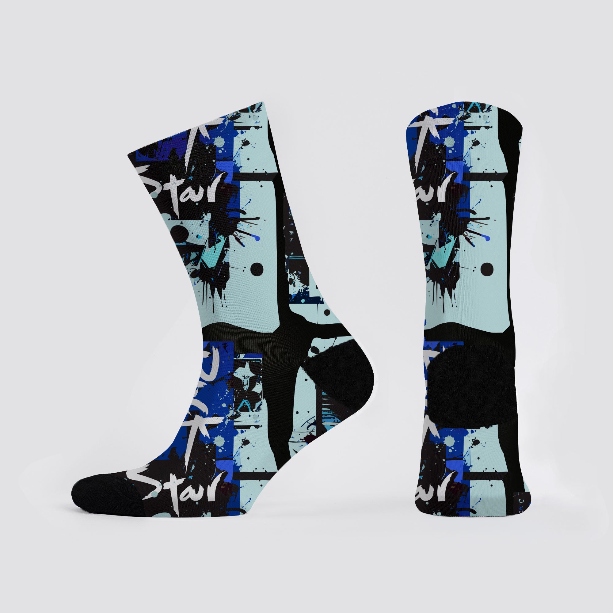 Rockstar Blue Crew socks