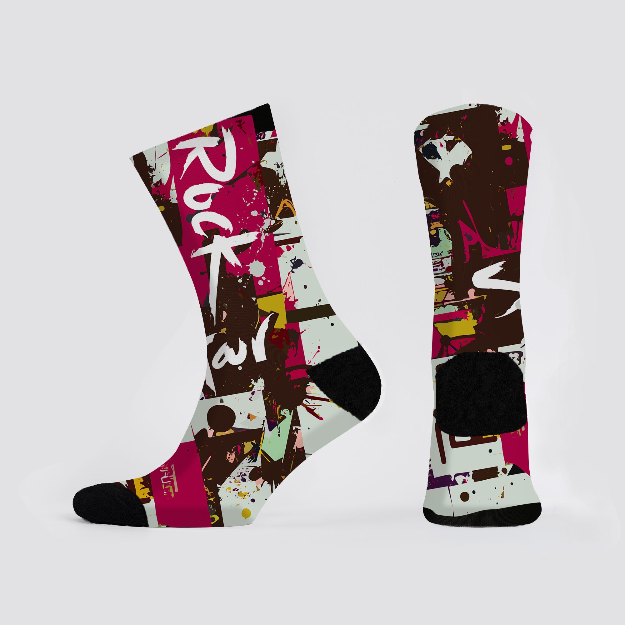 Rock Star Purple Rain Crew Socks
