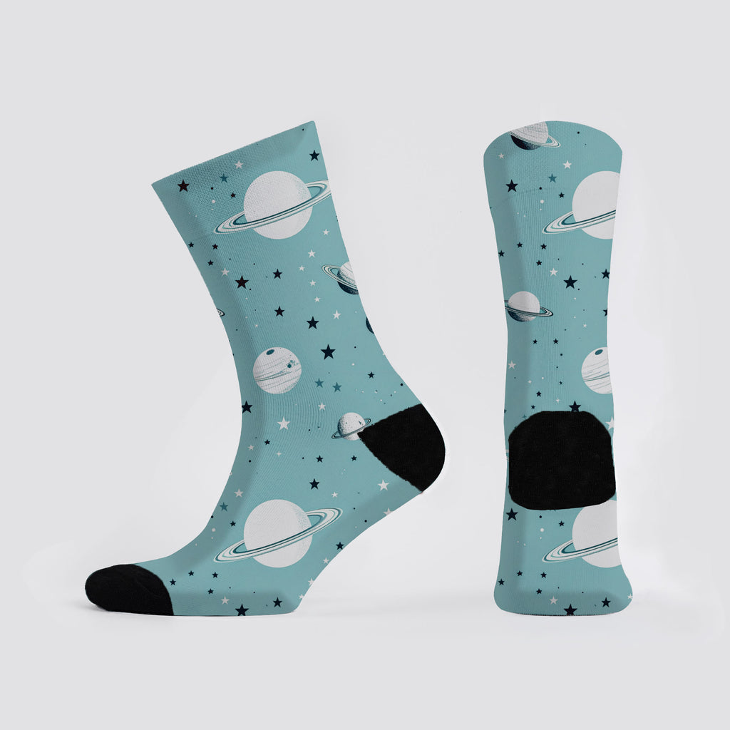 Blue Universe Crew Socks