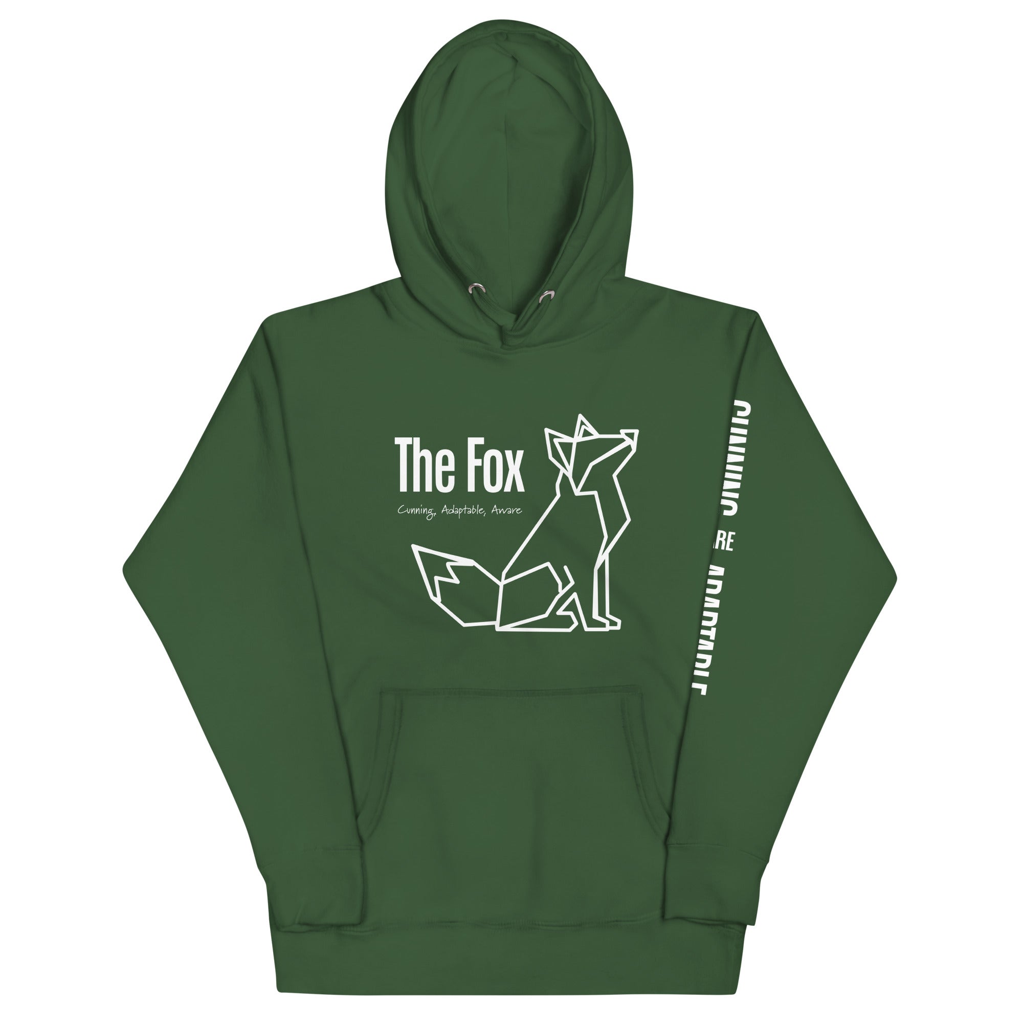 Origami Fox Spirit Totem Unisex Hoodie | Colorful Inspirational Gift