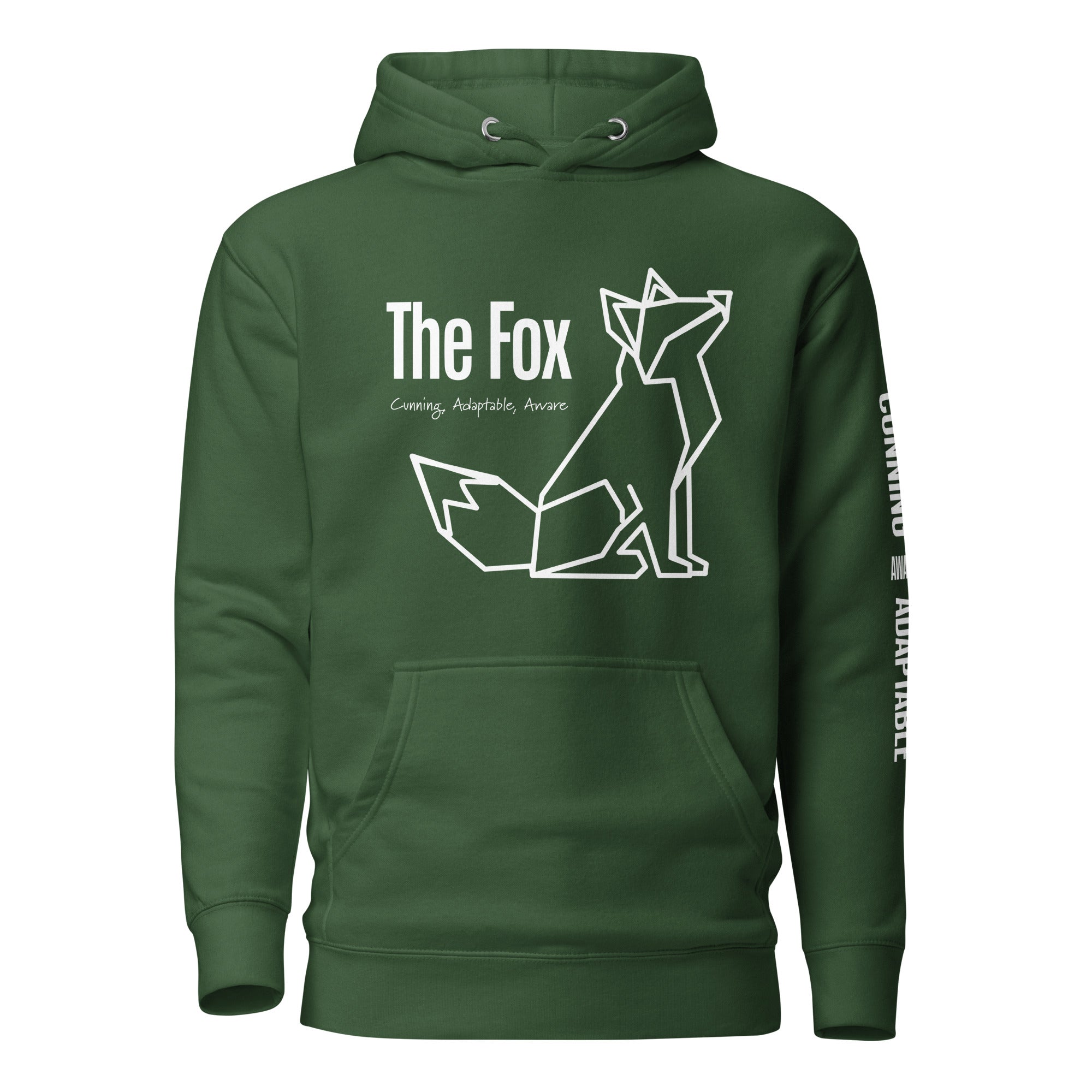 Origami Fox Spirit Totem Unisex Hoodie | Colorful Inspirational Gift