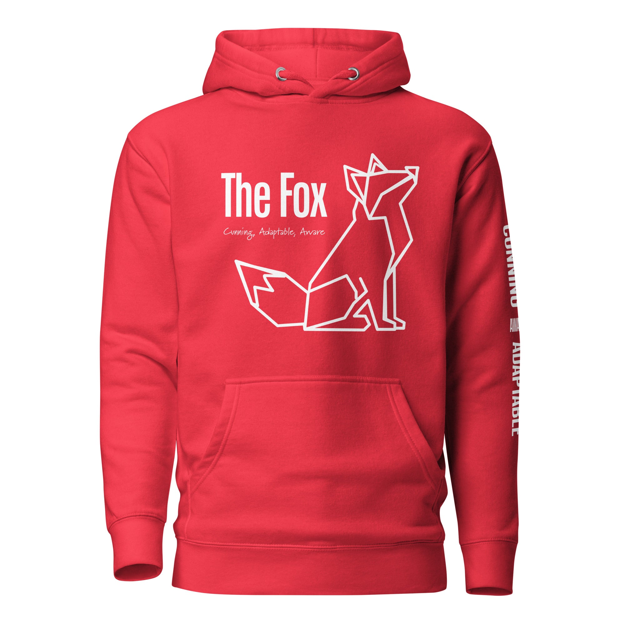 Origami Fox Spirit Totem Unisex Hoodie | Colorful Inspirational Gift