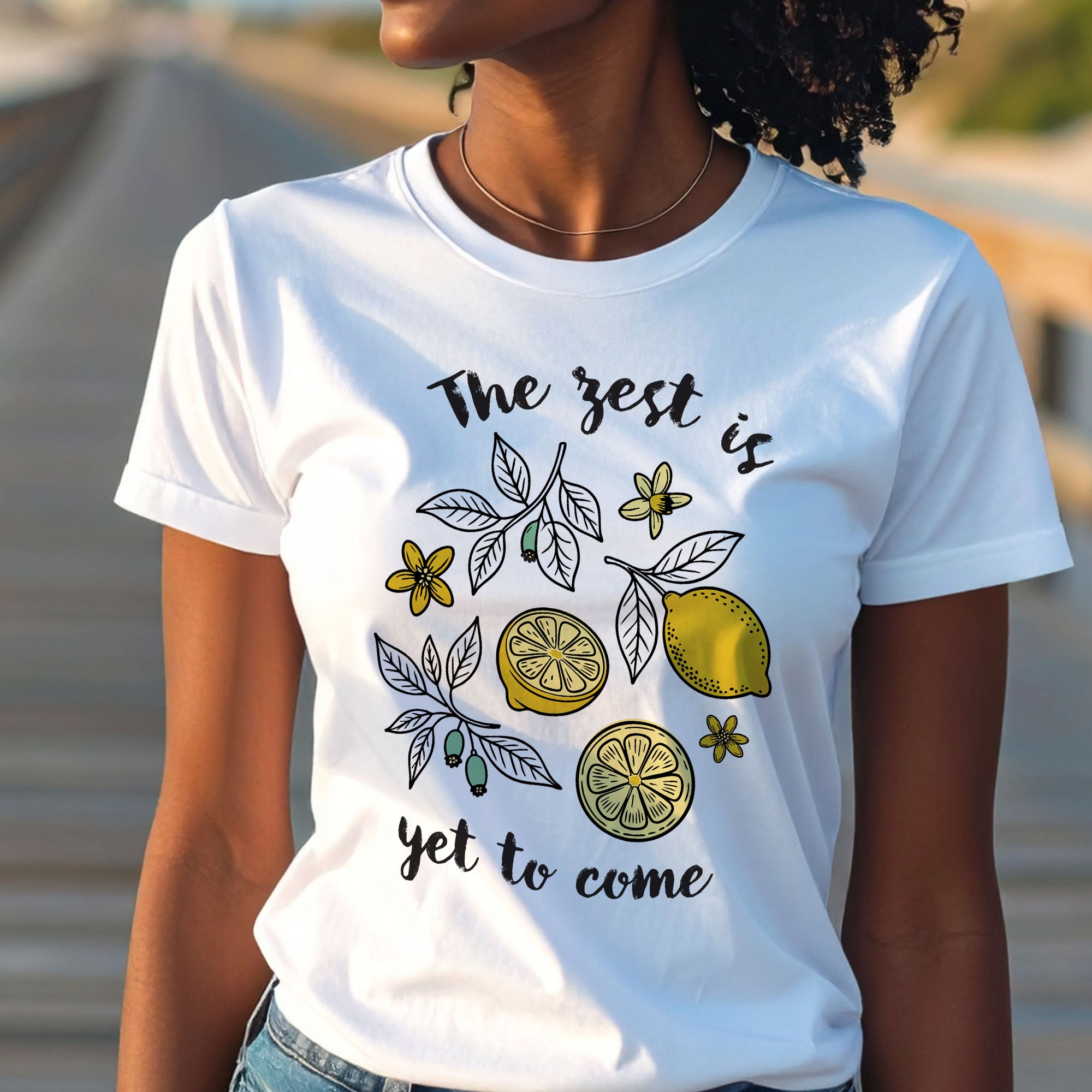 Zesty Uplifting Lemon Relaxed Tee